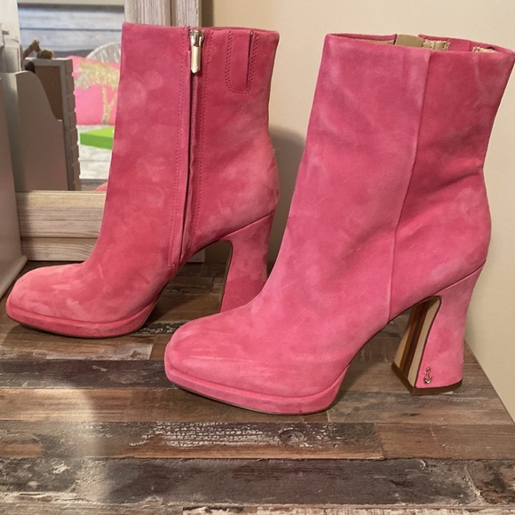 NEW 🩷 Sam Edelman Jaye Pink Platform Boot  - 9 - Picture 3 of 15